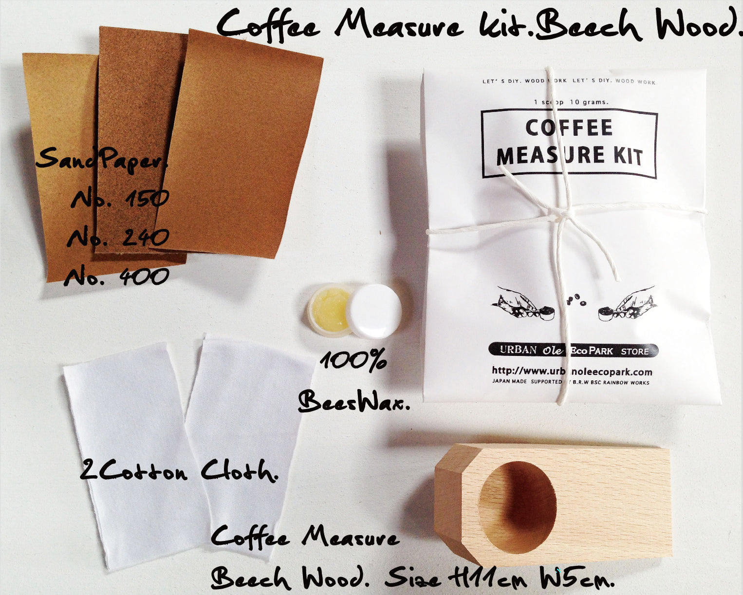Japanese Whittling DIY Kit - Make My Own Coffee measure Kit