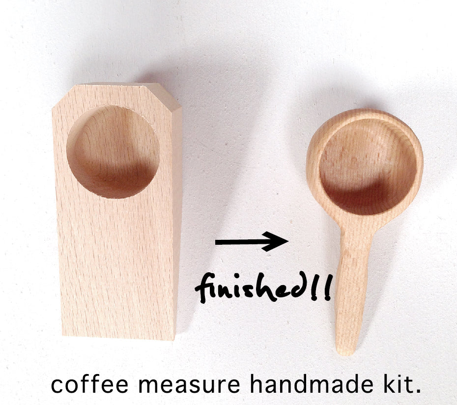 Japanese Whittling DIY Kit - Make My Own Coffee measure Kit