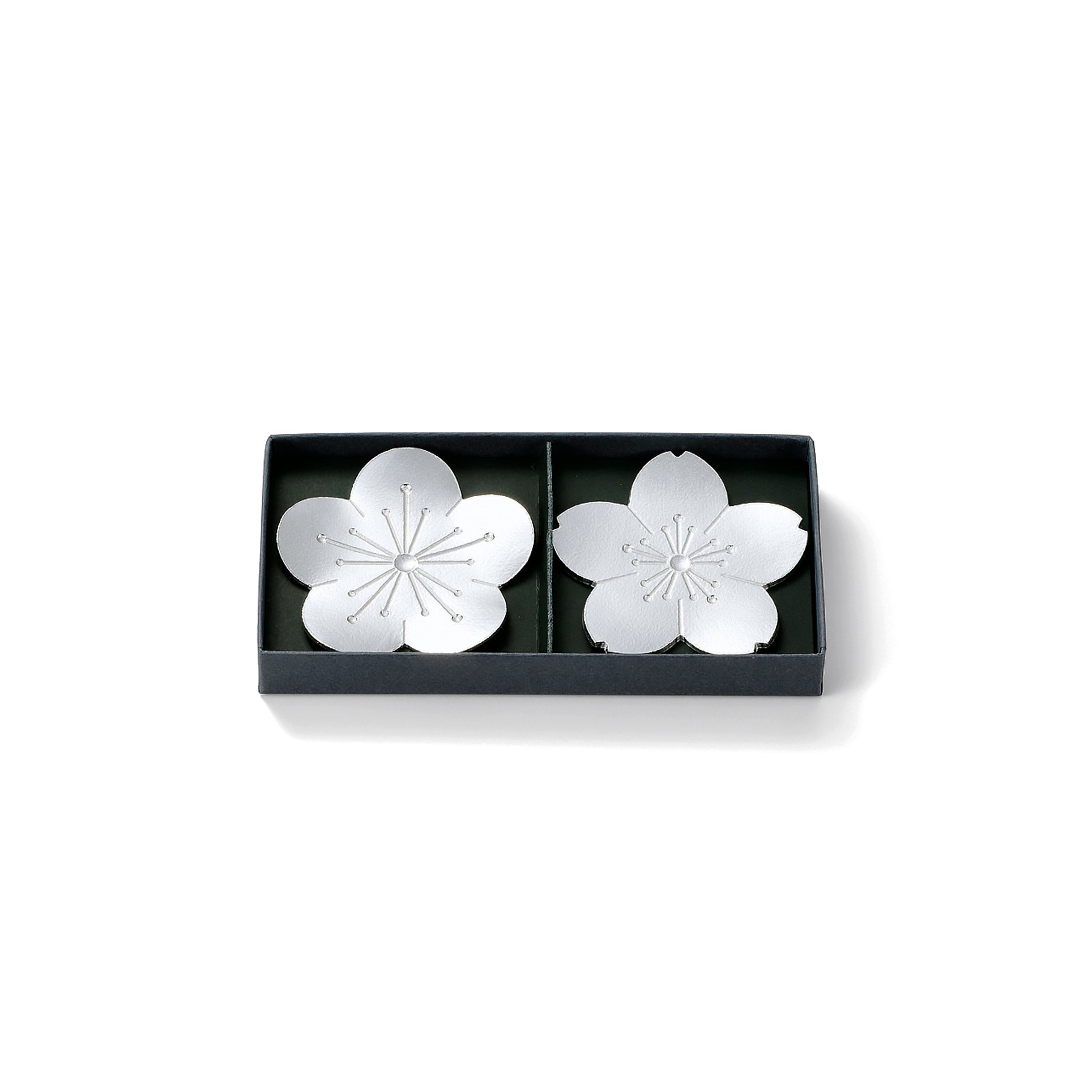 Set of 2 Japanese Flower Shape Mini Tin Tray