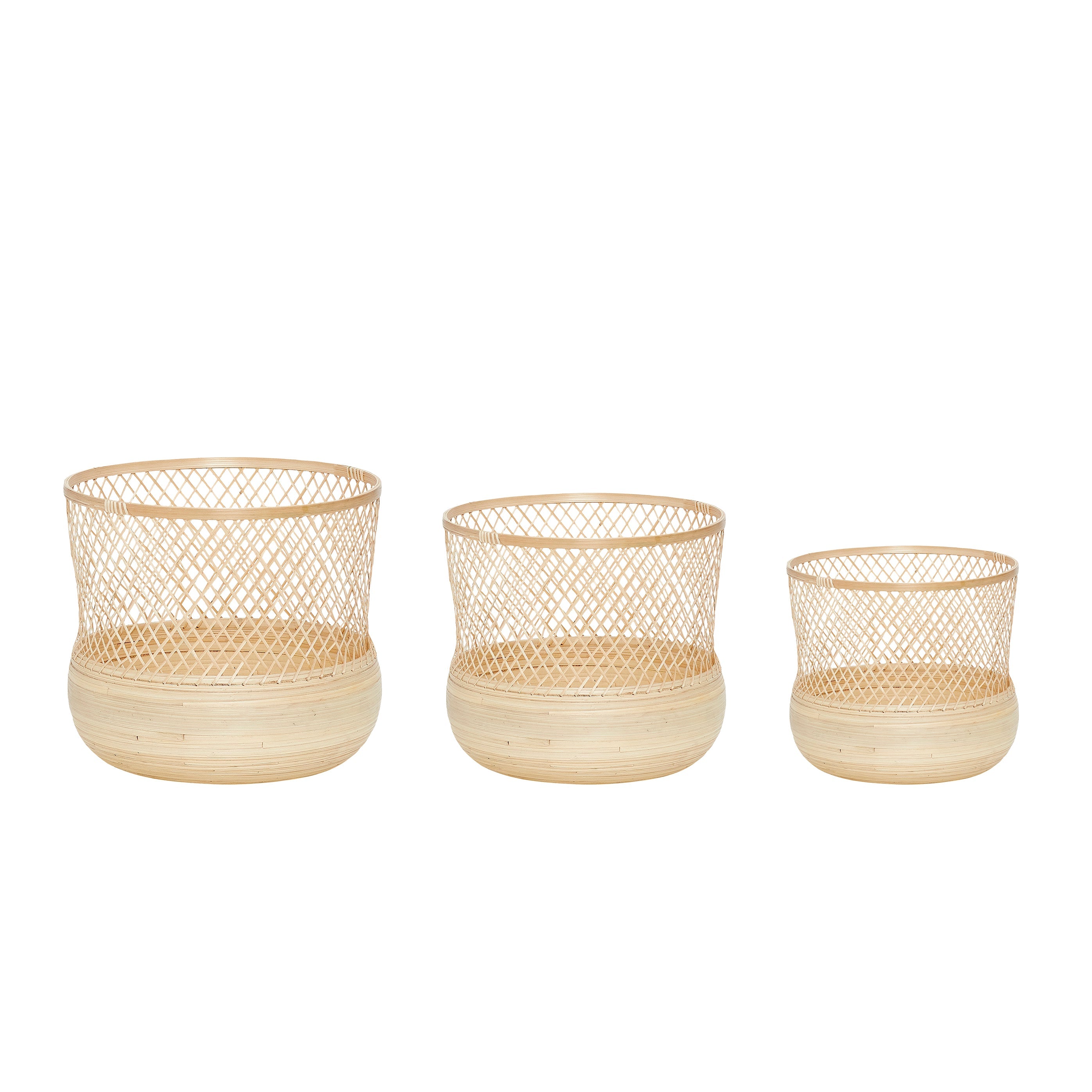 Round Bamboo Baskets in Small