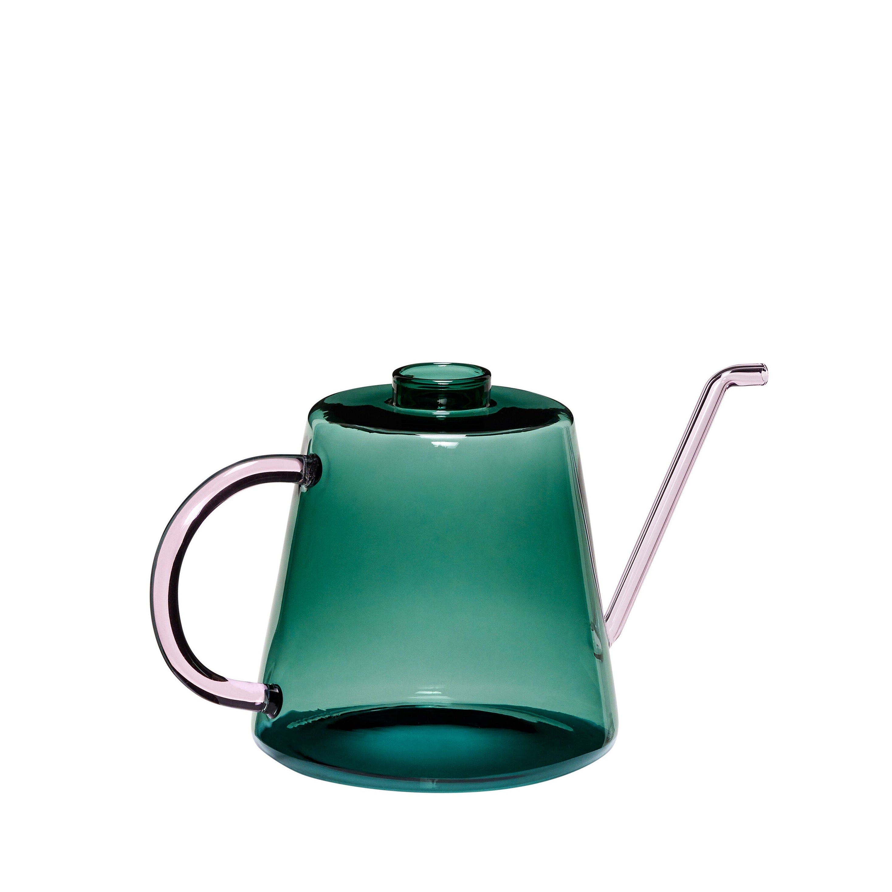 Flora Watering Can in Dark green and Pink