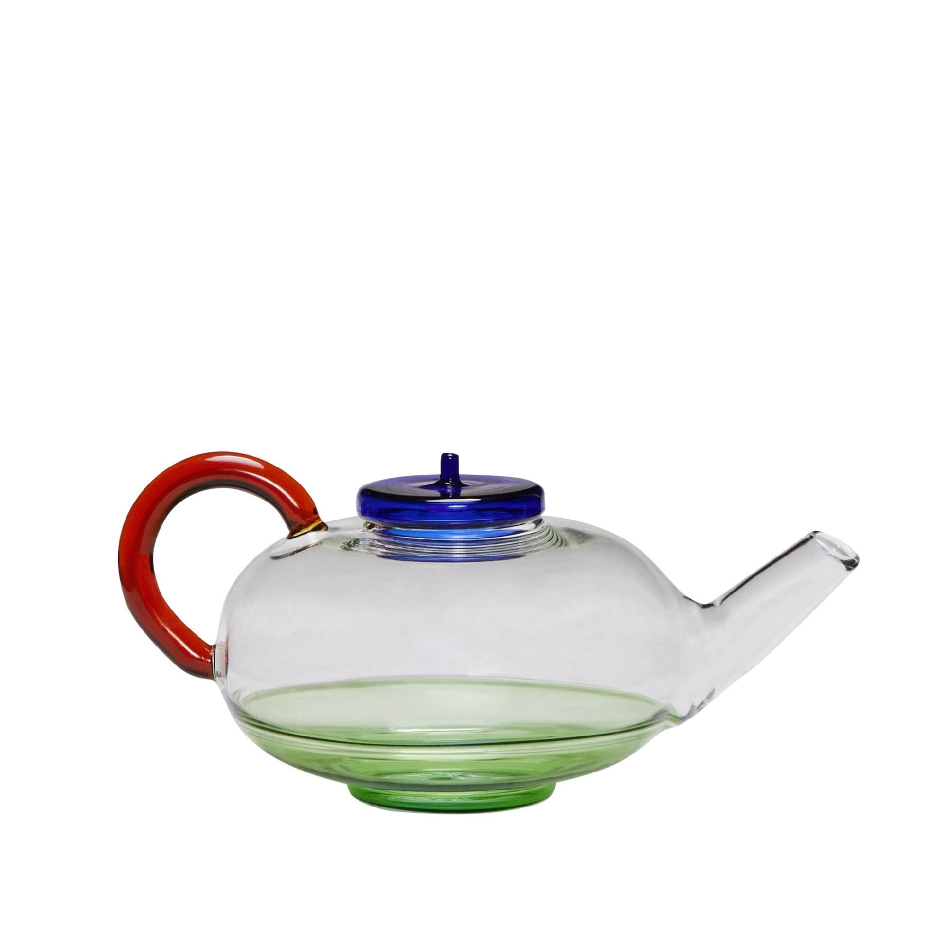 NoRush Teapot in Blue, Clear, and Green