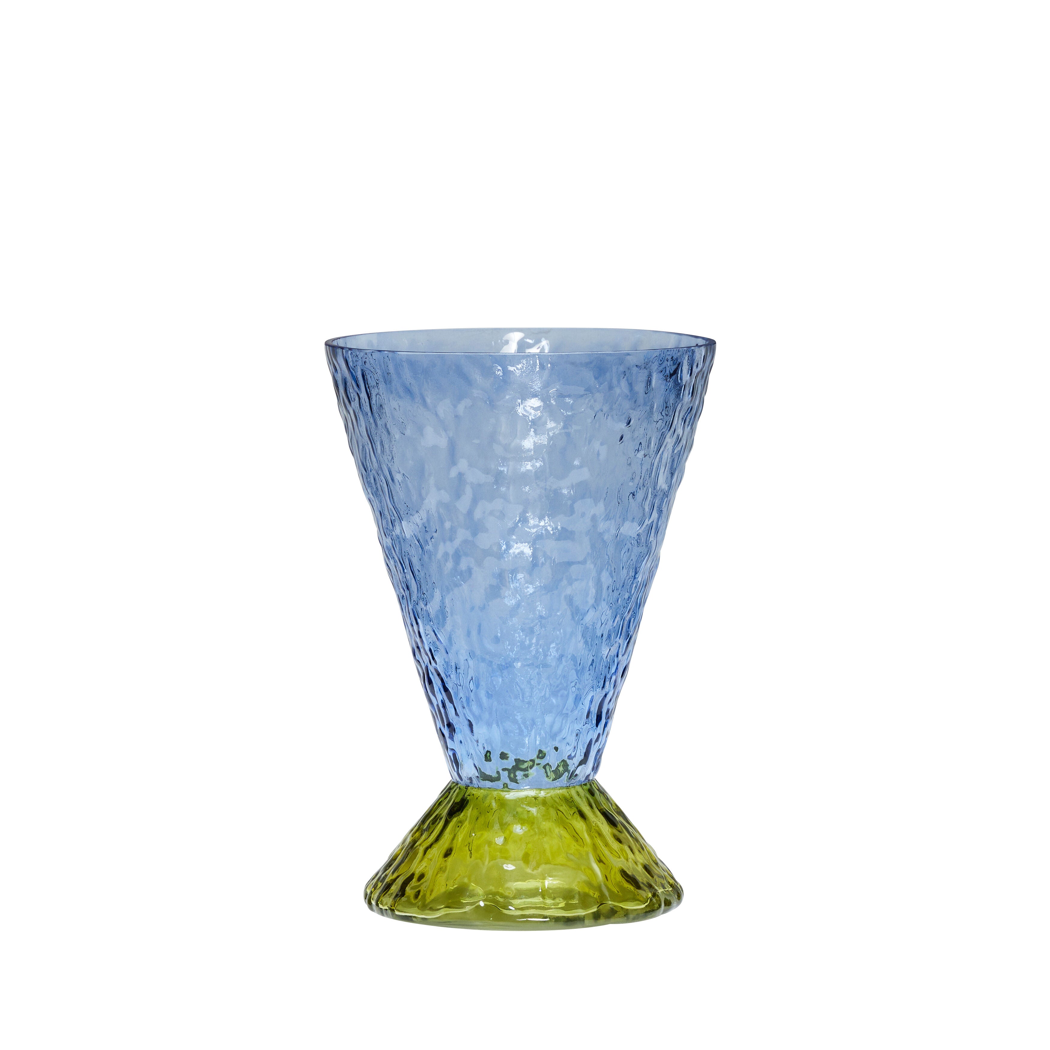 Abyss Vase in Light blue and Olive