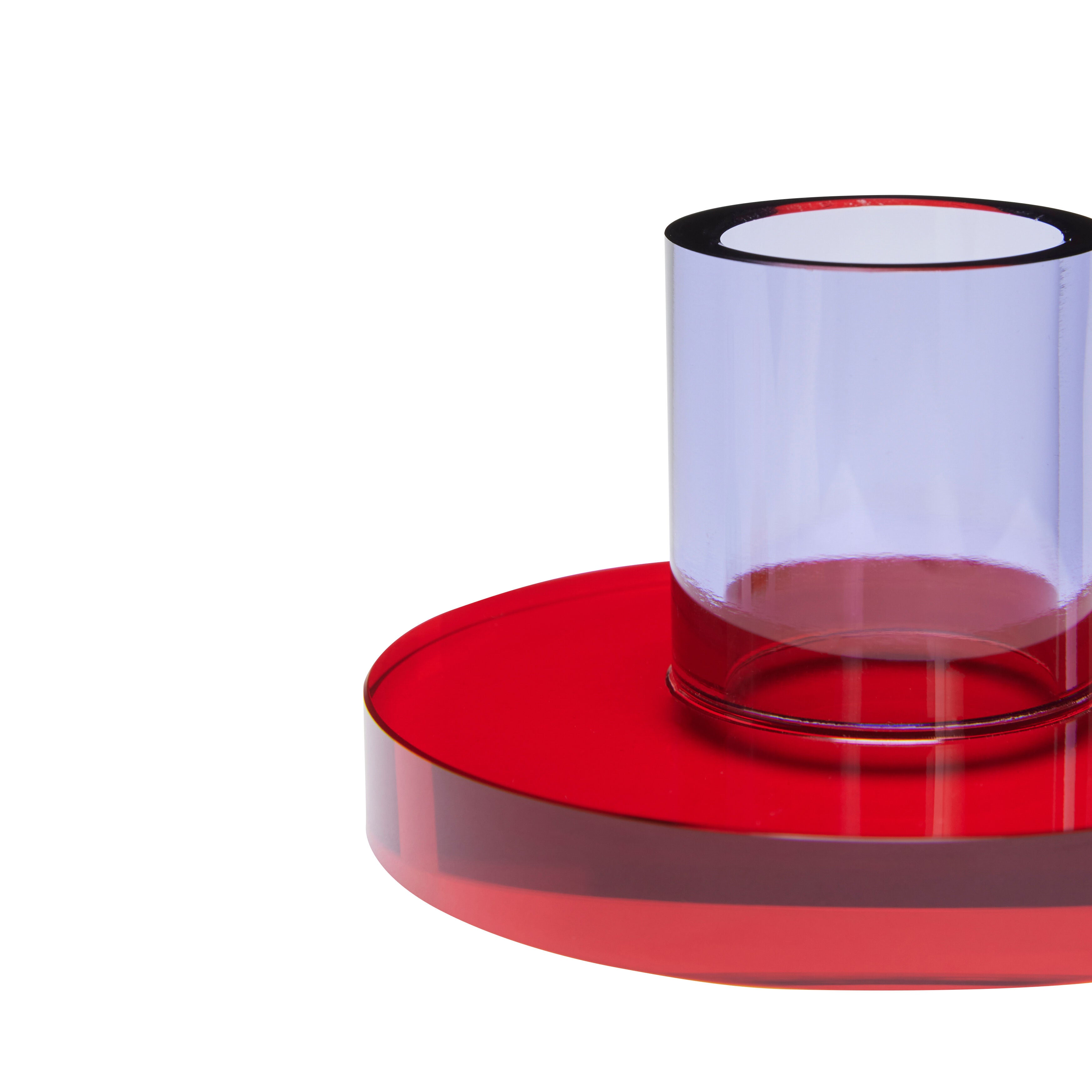 Astra Candleholder Small in Red, Purple