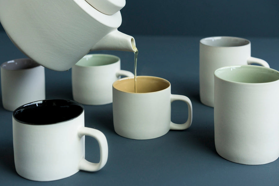 Ivory Mug with Celadon Glaze in Medium (200ml)