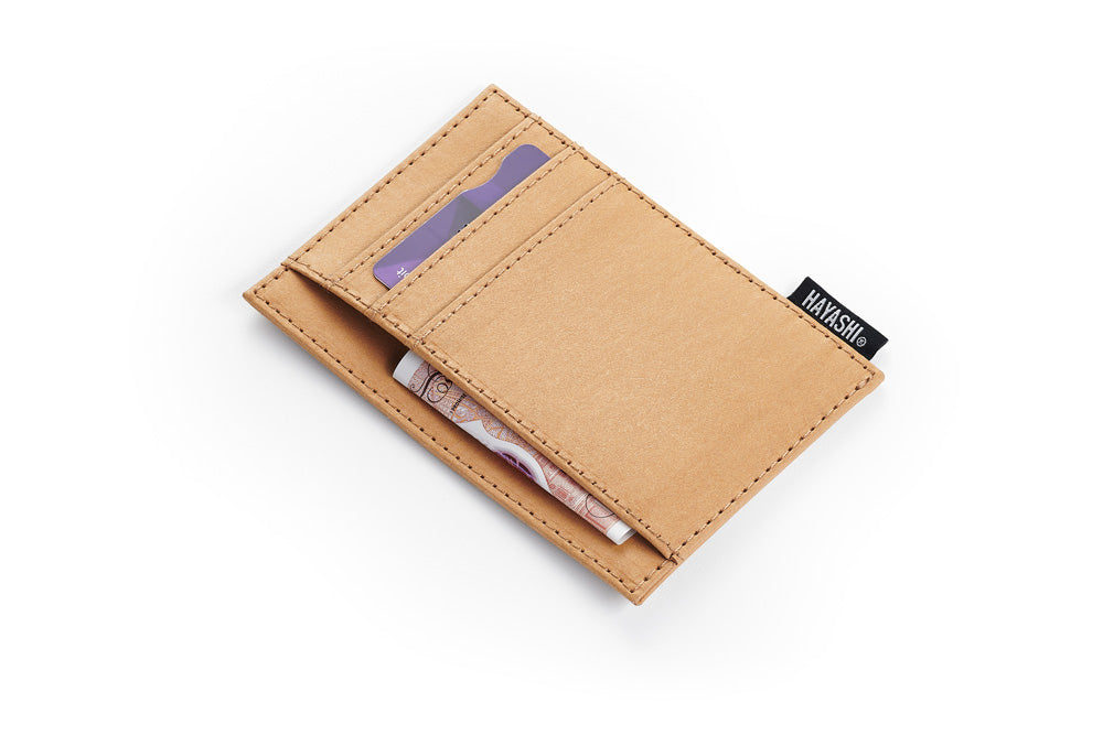 Vegan Paper Leather Card Case in Dust Colour