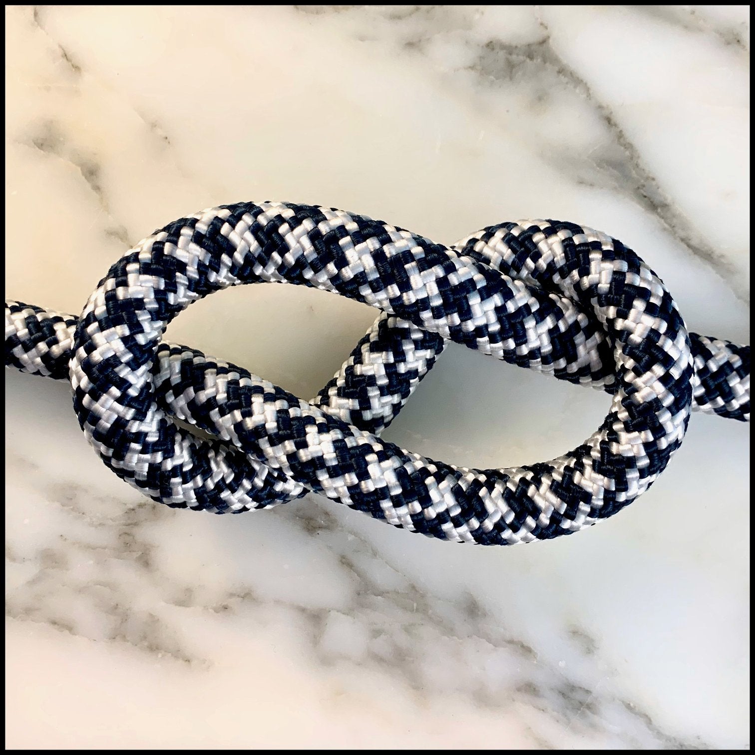 Dog Lead in Navy/White