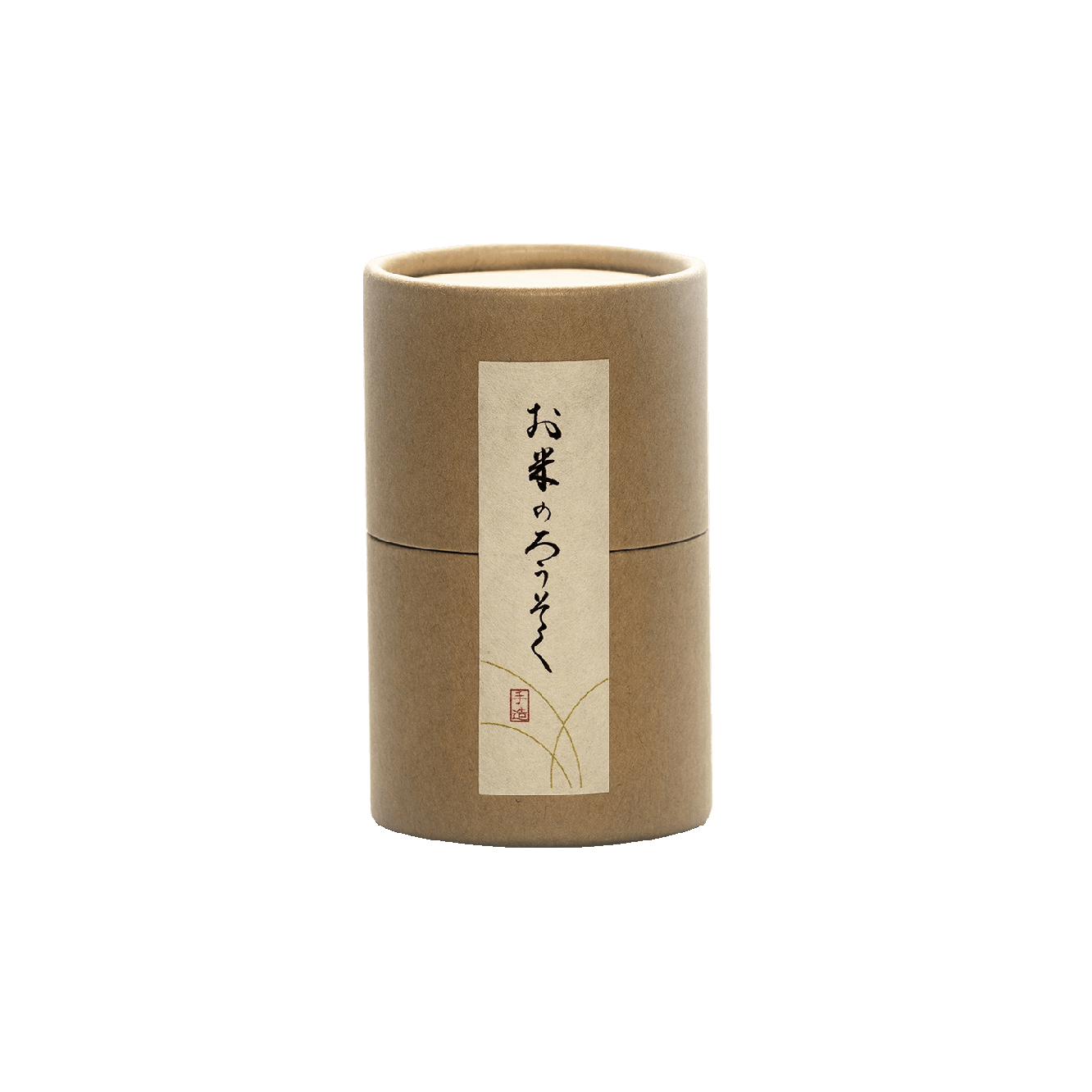 Handmade Japanese Rice Wax Candles in Cylindrical Tub