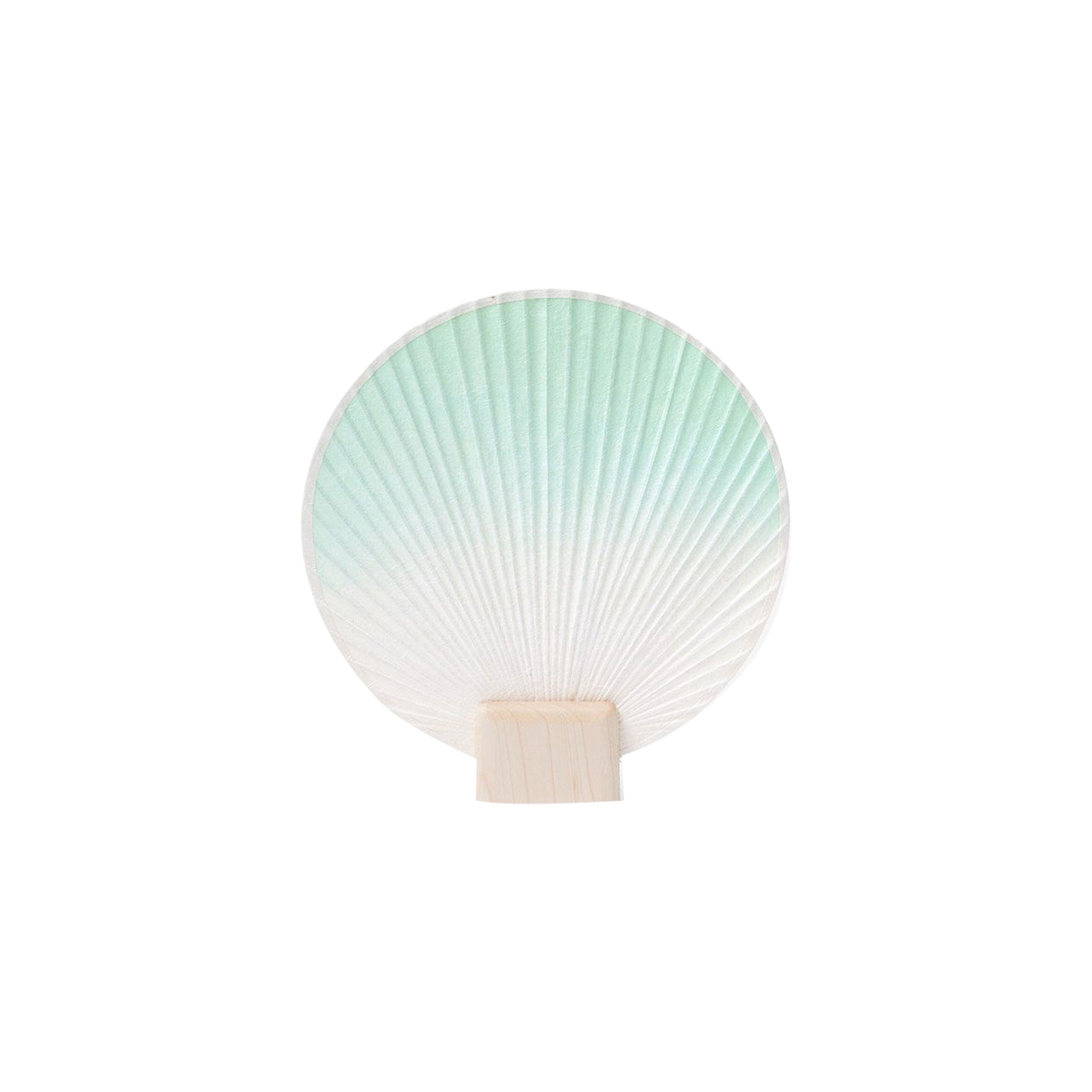 Hand Crafted Fan Round Small in Green