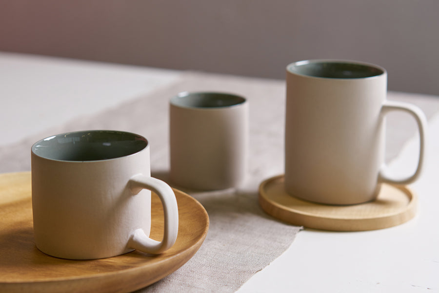 Ivory Mug with Celadon Glaze in Medium (200ml)