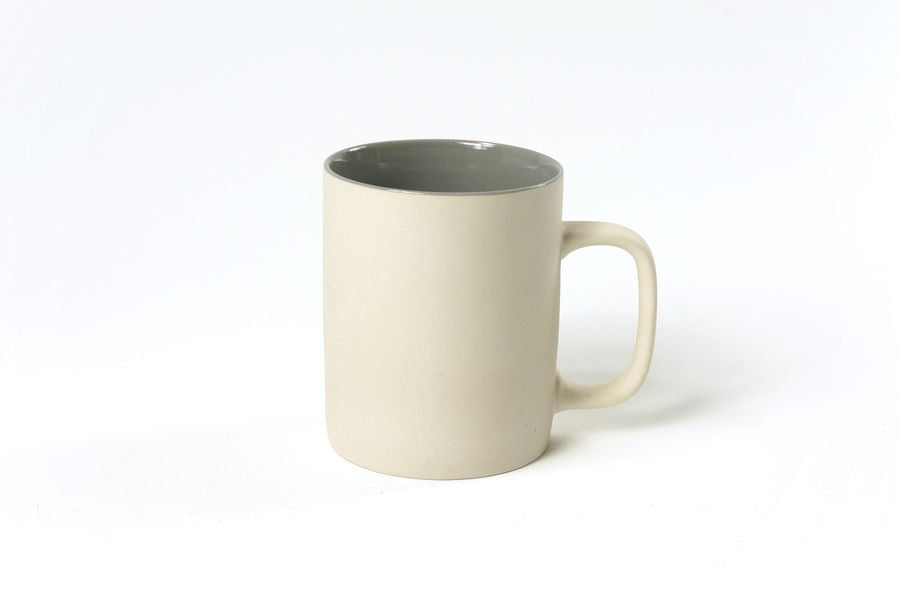 Ivory Mug with Grey Glazed Inside in Large (350ml)