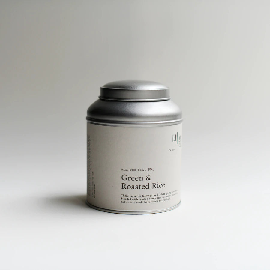 Green Tea with Roasted Rice 50g in Tin