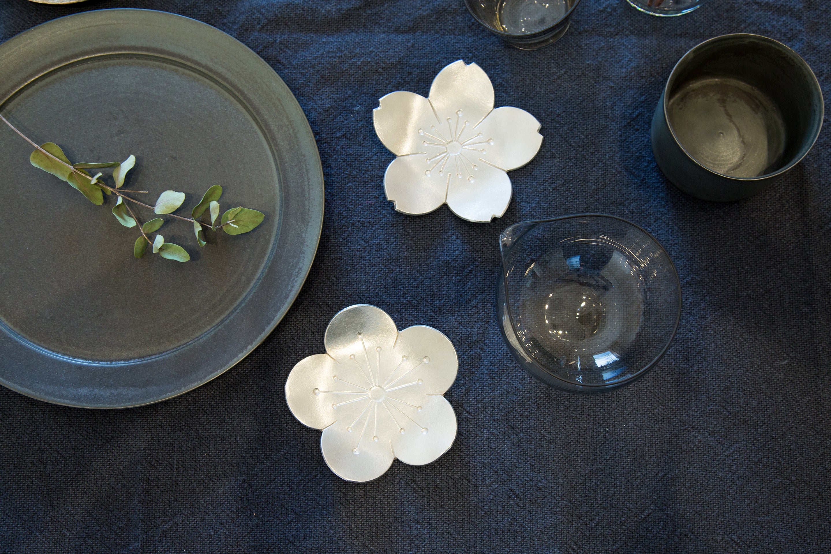 Japanese Plum Flower Shape Small Tin Tray