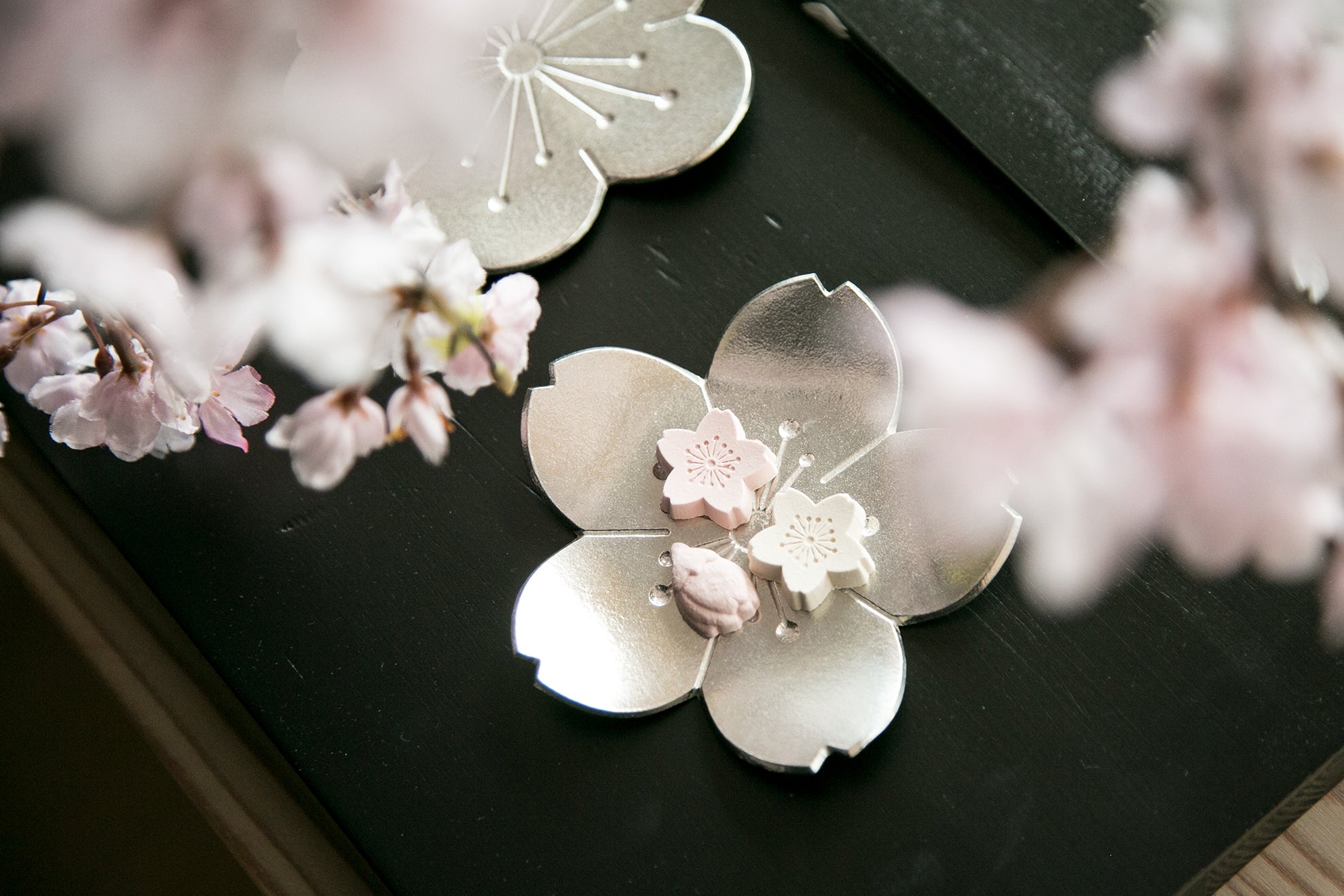 Japanese Plum Flower Shape Small Tin Tray