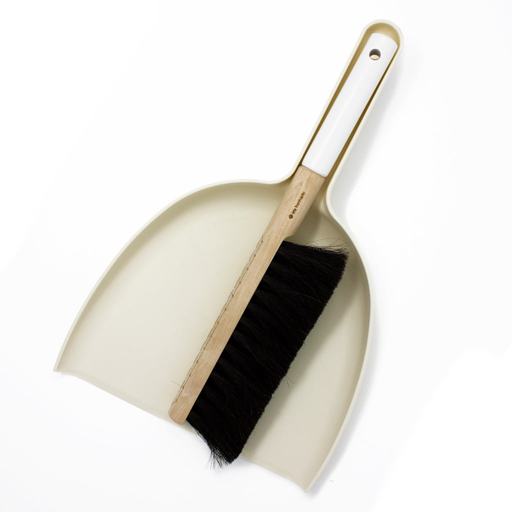 Broom and Dustpan Set in White