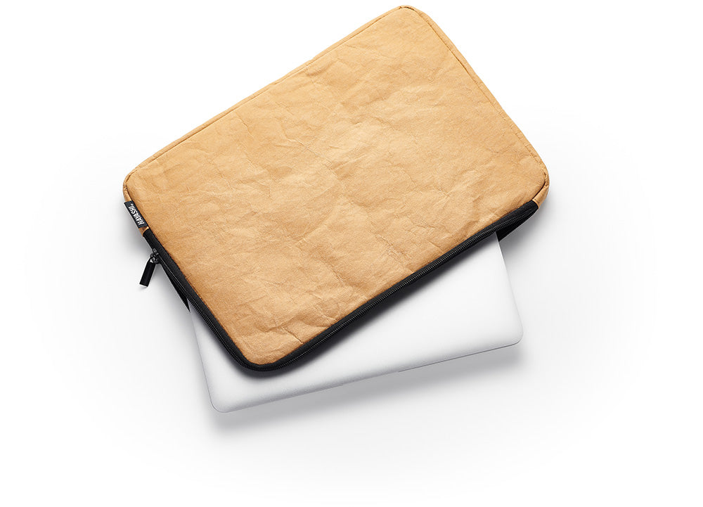 Vegan Paper Leather Laptop Sleeves in DustColour