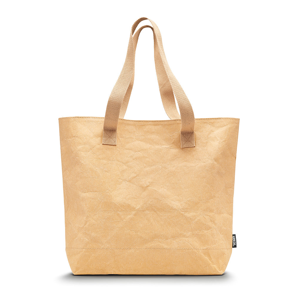 Vegan Paper Leather Large Tote Bag in Dust Colour