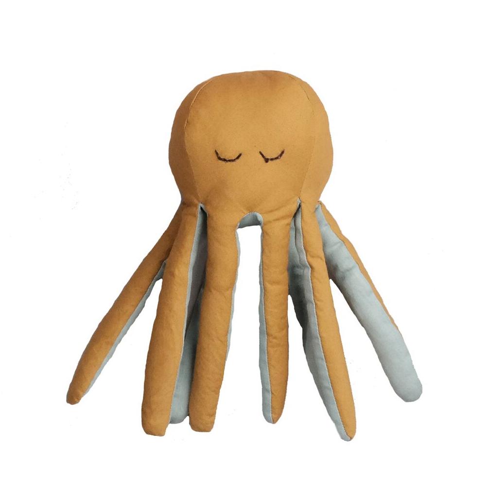 Baby Octopus Rattle in Ochre Colour