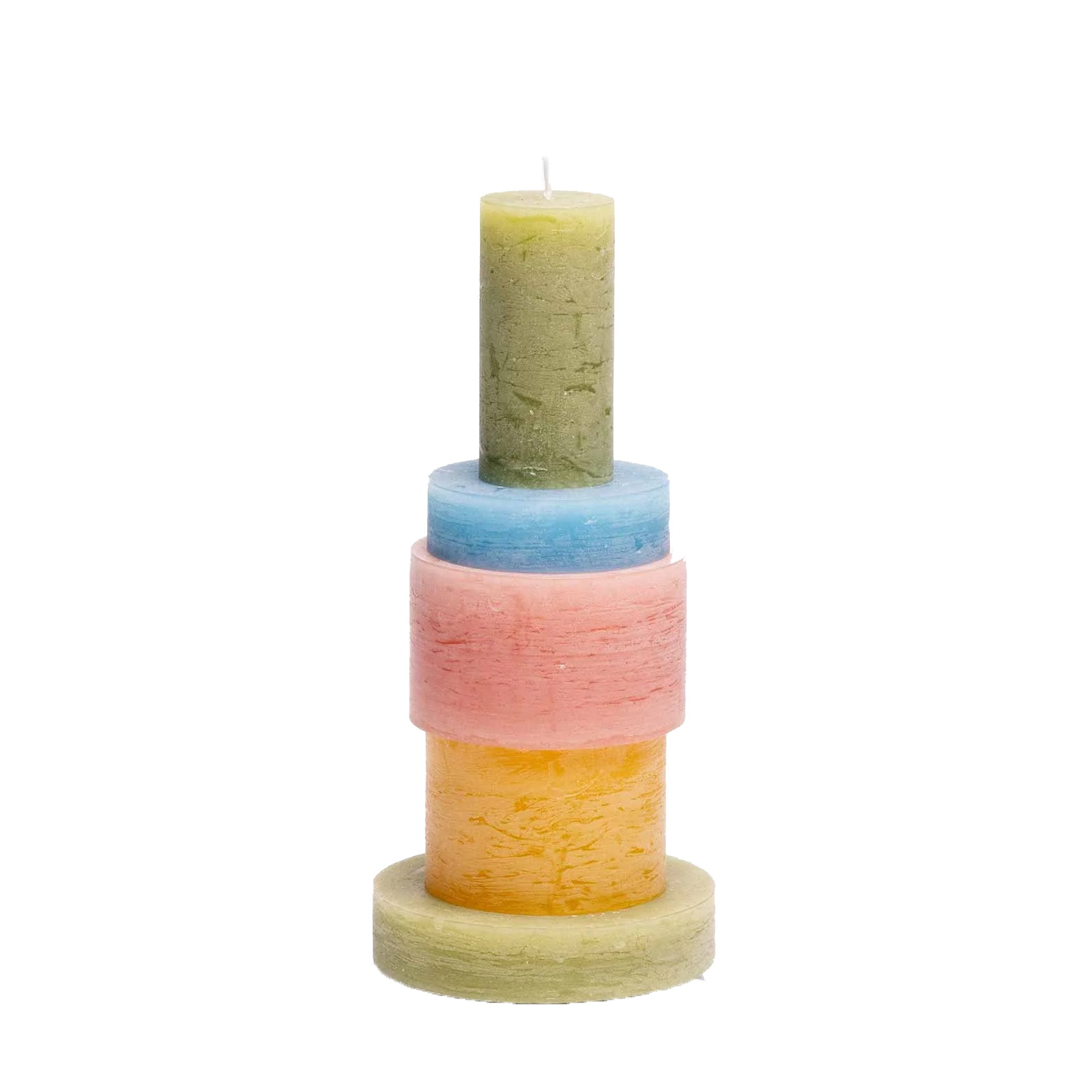 Candle Stack 03 in Pink and Yellow