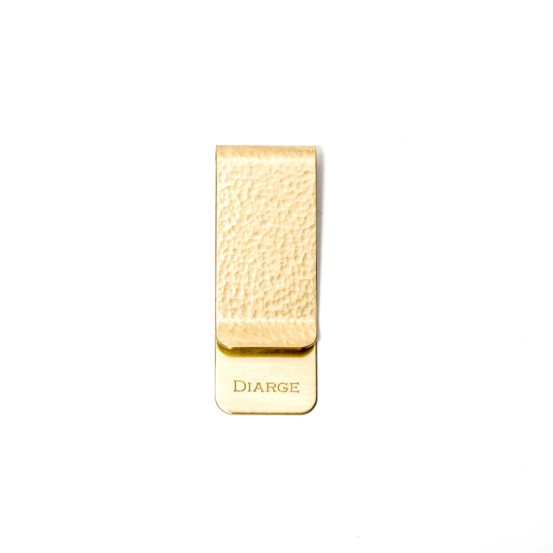 Chased Brass Money Clip - Gold