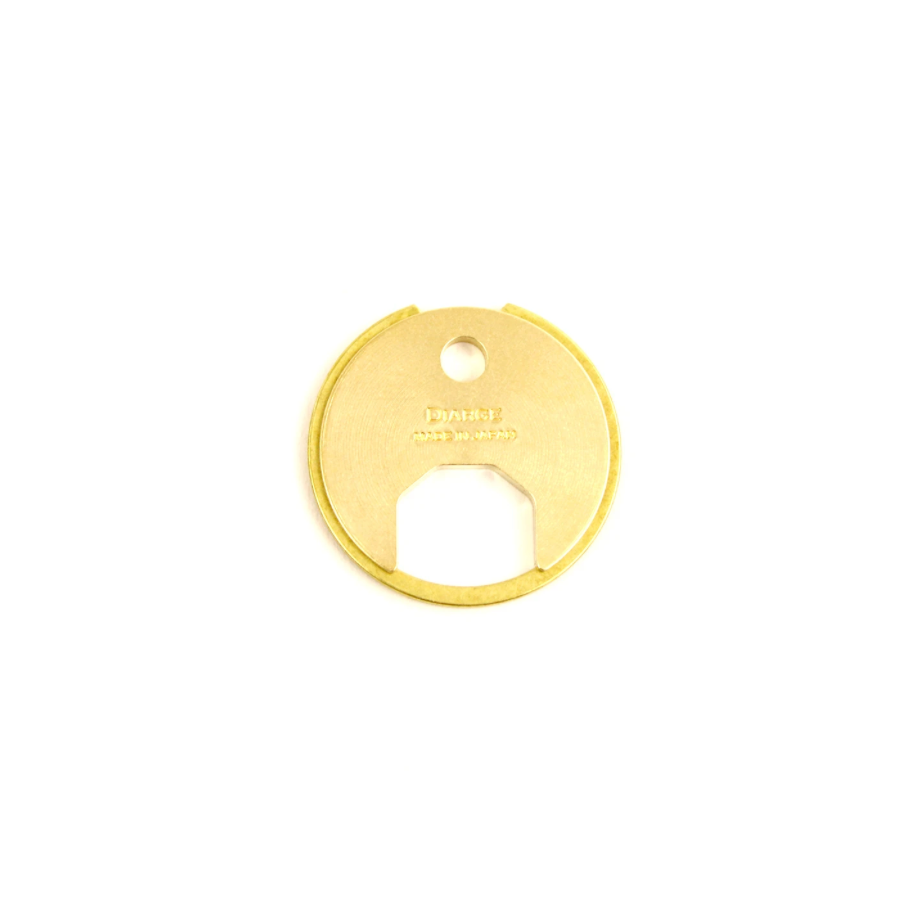 Brass Circle Keyring - Gold