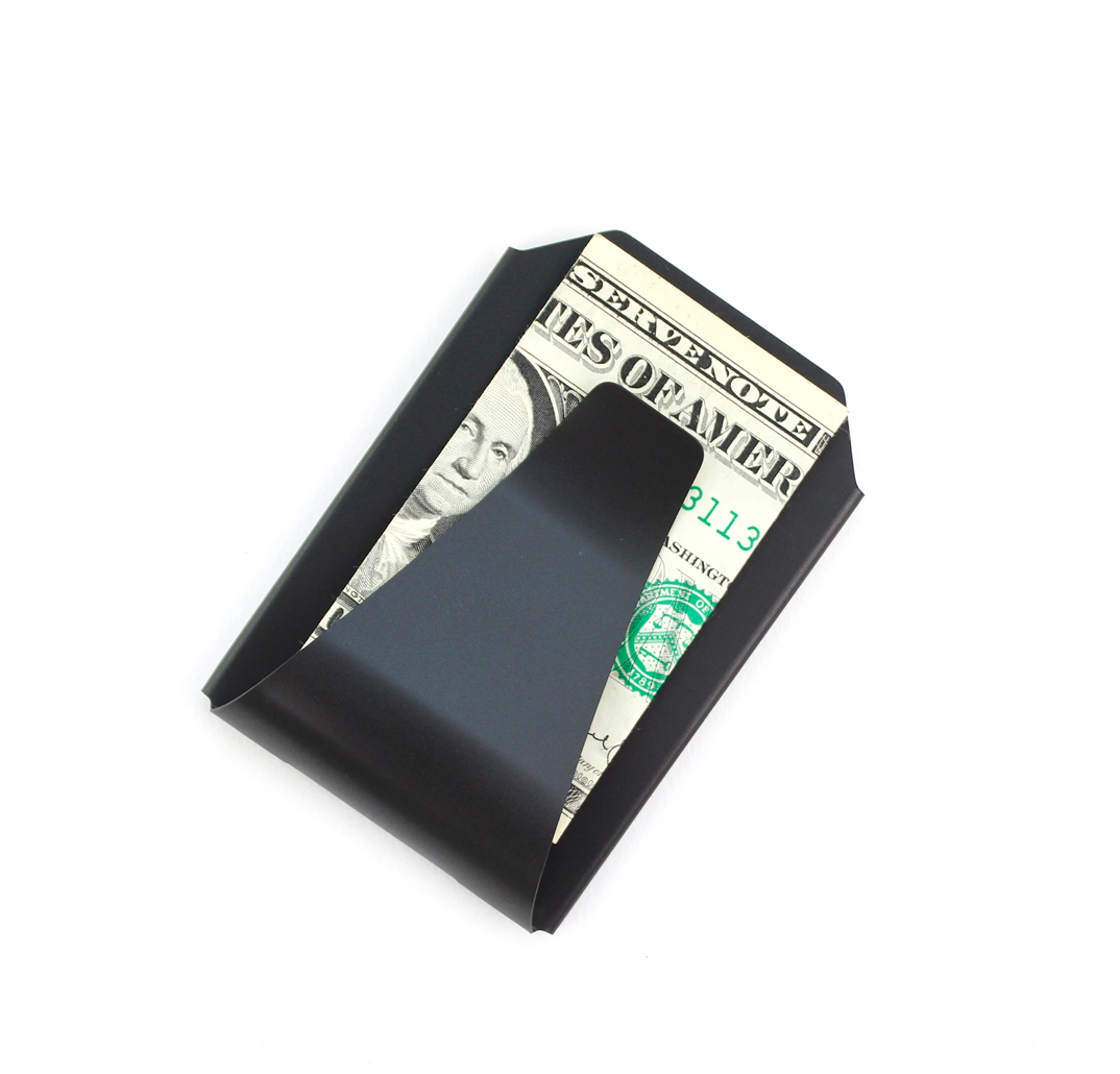 Stainless Steel Card Case & Money Clip - Black