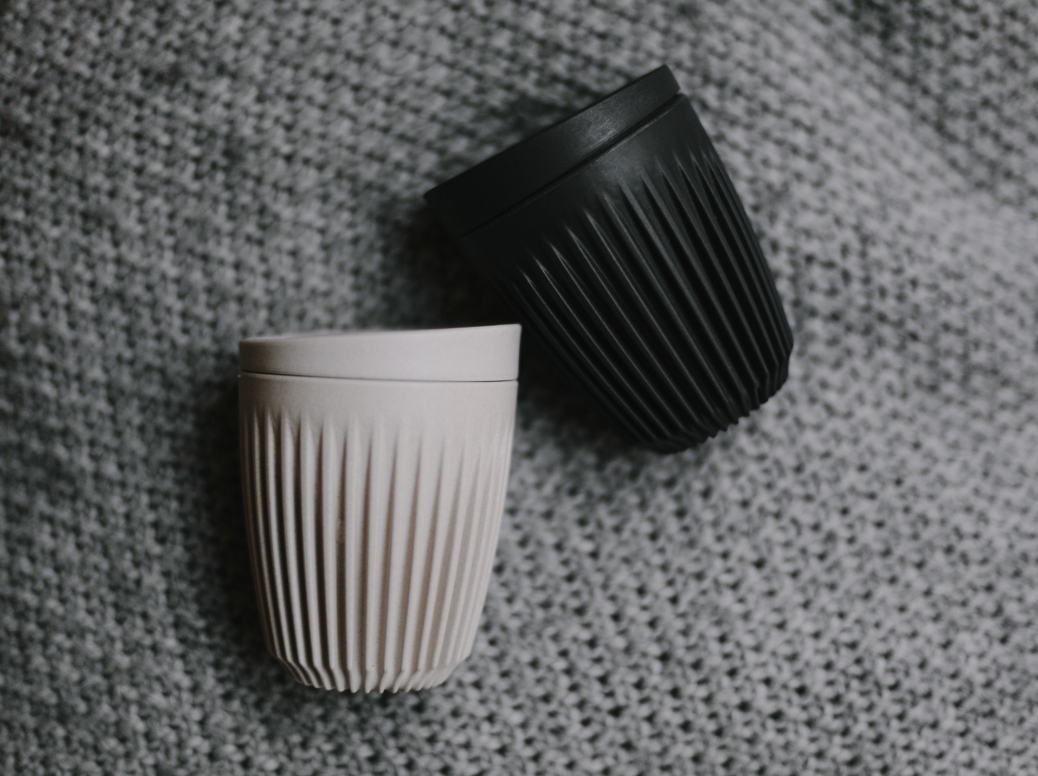 Reusable Coffee Cup and Lid Combo in Charcoal (8oz)