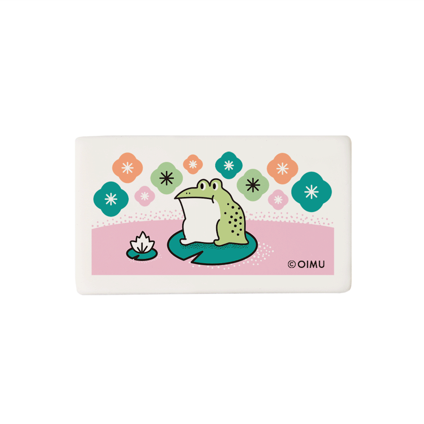 Square Eraser with Lucky Toad Print