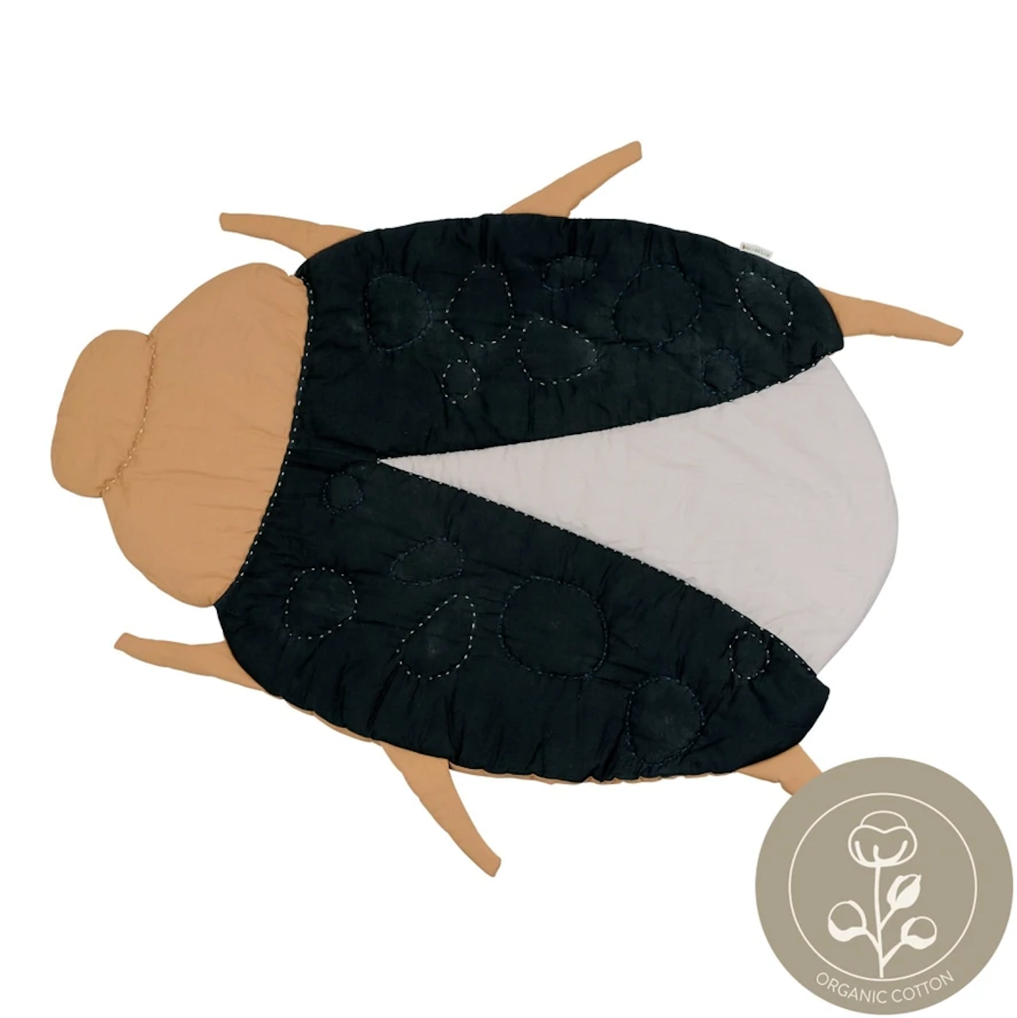 Organic Cotton Beetle Quilted Blanket/Floor Rug