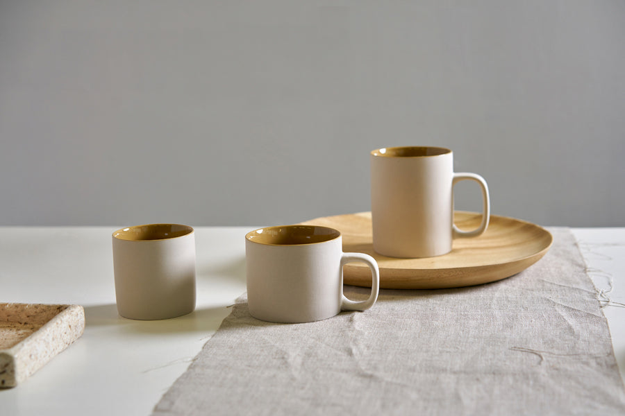 Ivory Mug with Mustard Glaze in Small (150ml)