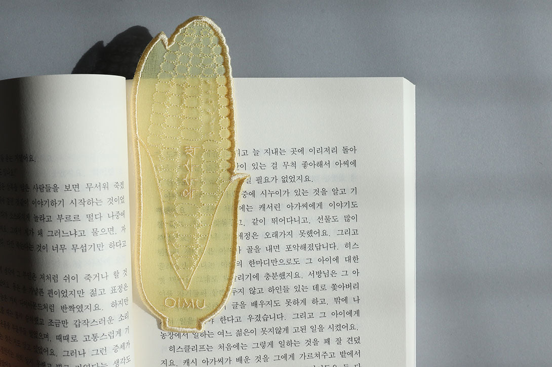 Korean Sheer Silk Bookmark in Sweet Corn