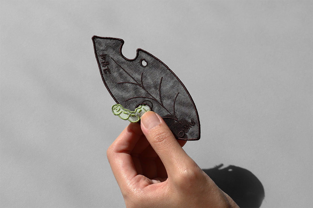 Korean Sheer Silk Bookmark in Autumn Leaf