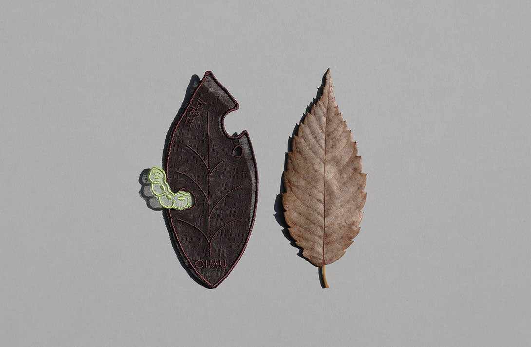 Korean Sheer Silk Bookmark in Autumn Leaf