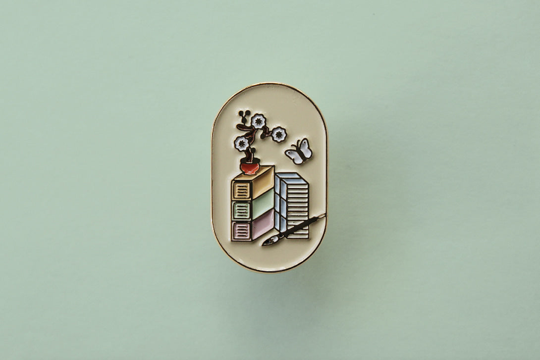 Fortune Badge Pin in Scholar's Accoutrements