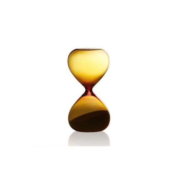 Sand Glass in Amber with White Sand - 5 mins Egg Timer