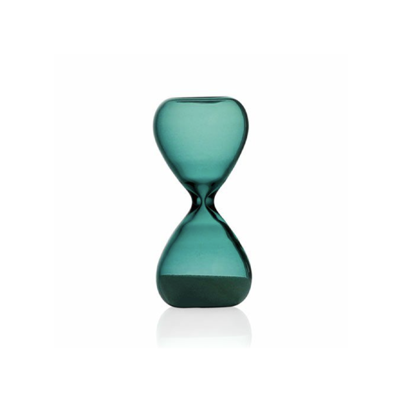 Sand Glass in Turquoise with White Sand - 5 mins Egg Timer