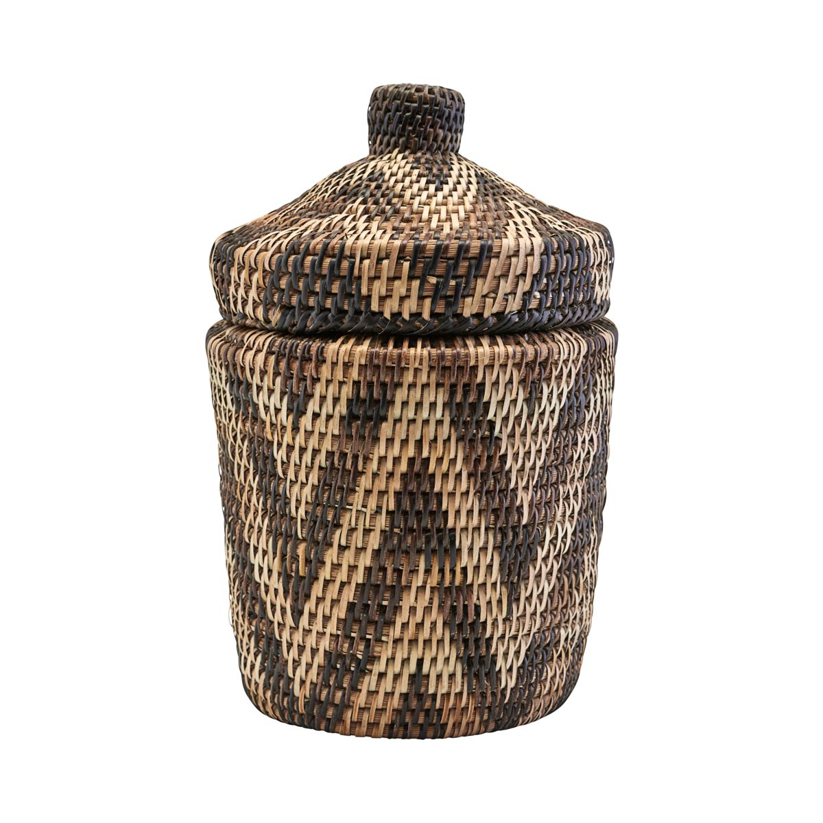 Boylo Light Rattan Hand Woven Basket with a Lid