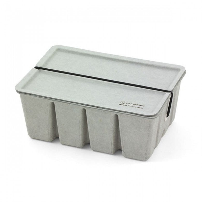 Recycled Pulp Stackable Box / Case in Grey