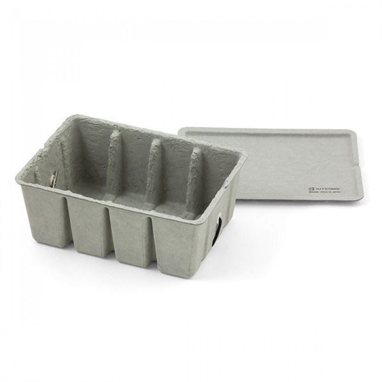 Recycled Pulp Stackable Box / Case in Grey