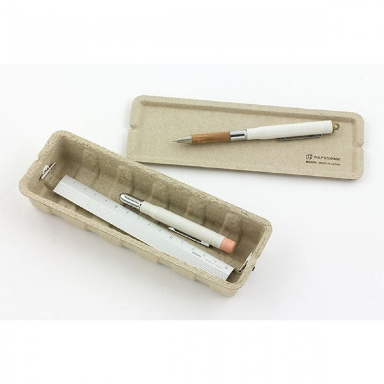 Recycled Pulp Pen Case in Beige