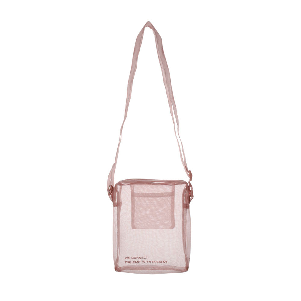 Sheer Silk(No-Bang) Mini Shoulder Bag in Pink
