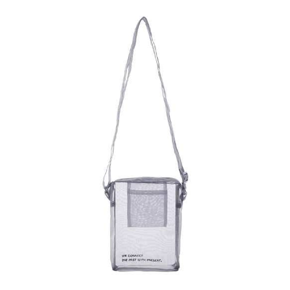 Sheer Silk(No-Bang) Mini Shoulder Bag in Sky Grey