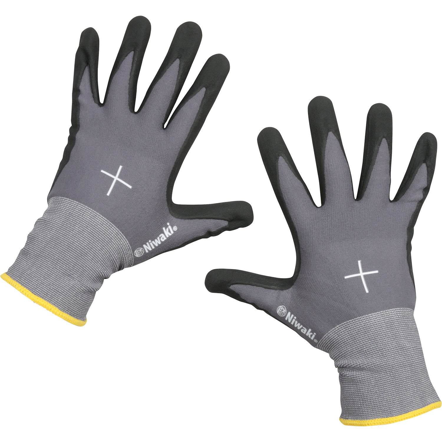 Gardening Gloves - Extra Large with Yellow Cuff