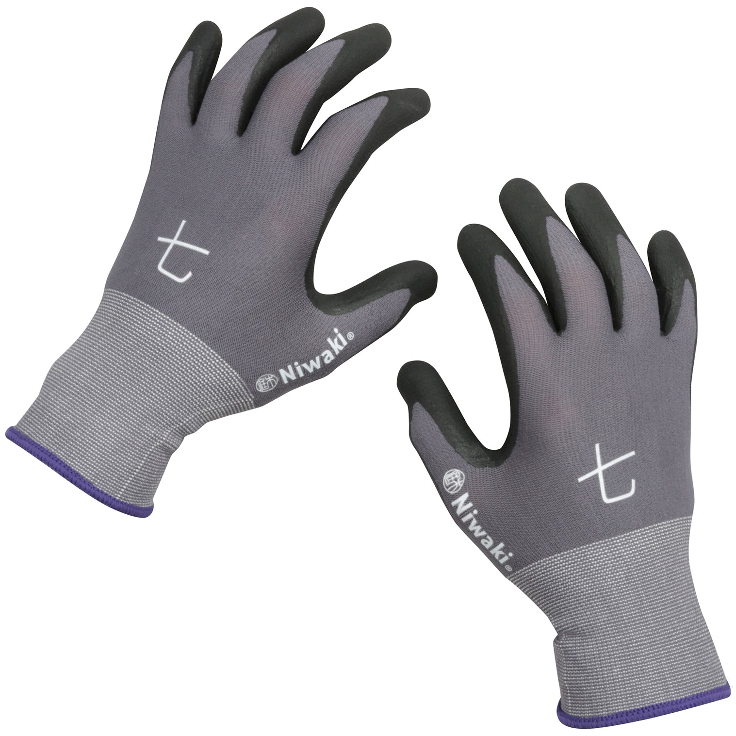 Gardening Gloves - Small with Purple Cuff