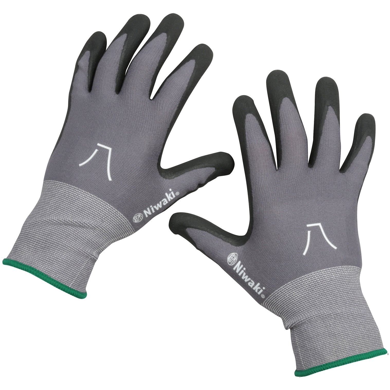 Gardening Gloves - Medium with Green Cuff