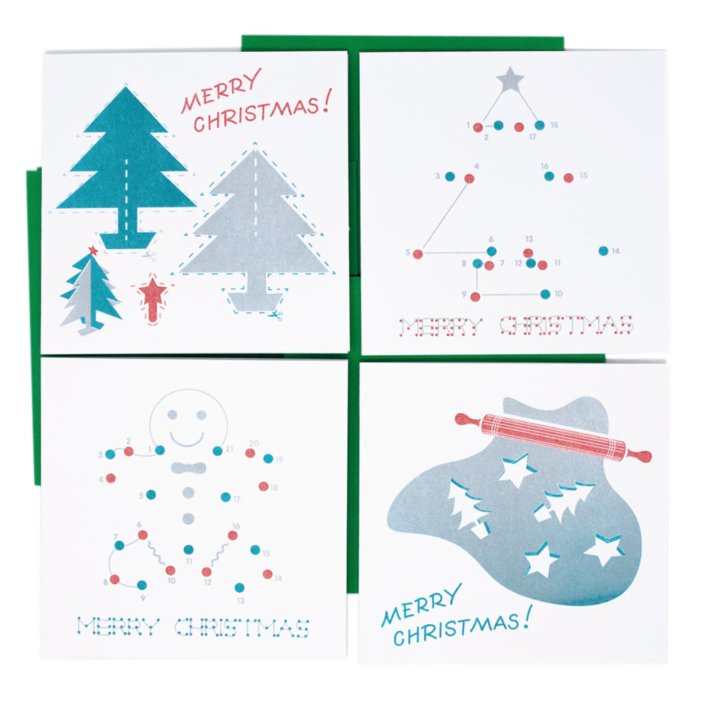 Christmas Card set of 4 - Risostyle